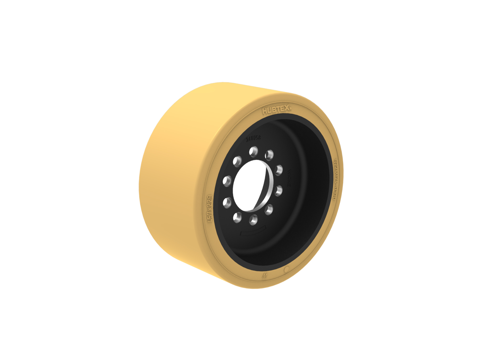 De banden uitgevoerd in polyurethaan