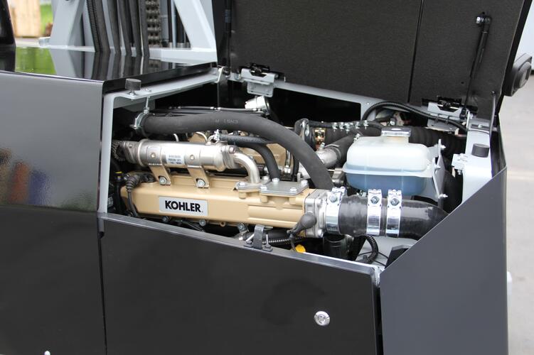 Vista del motor turbo silencioso y con un nivel de emisiones reducido