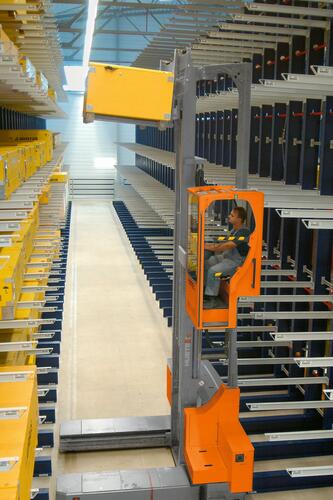 Wire guidance for positioning of the vehicles.