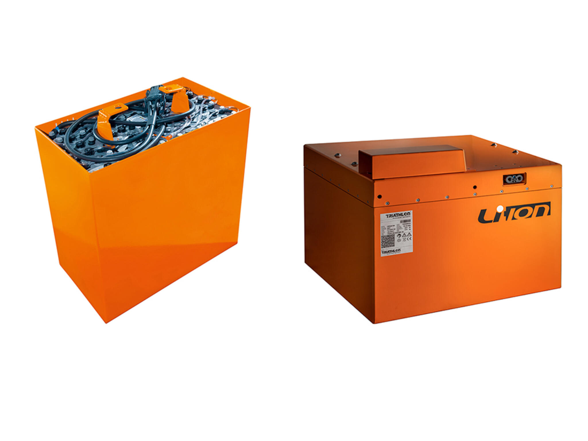 HUBTEX Blai-Säure - und Lithium-Ionen-Batterien